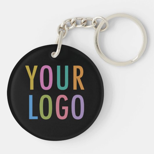 Zwart QR Code Sleutelhanger Acryl Custom Logo Roun (Achterkant)