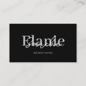 Zwart QR Code Trendy Elegant Modern Visitekaartje (Voorkant)