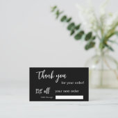 Zwart qr-code zakelijke logo diskcard klantenkaartje (Staand voorkant)