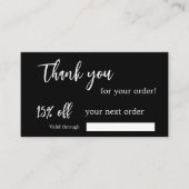 Zwart qr-code zakelijke logo diskcard klantenkaartje (Voorkant)