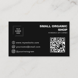 Zwart QR-logo sociale media brandingstijl Visitekaartje