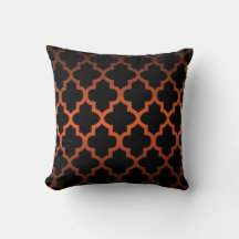 Zwart Quatrefoil Pattern op Sinaasappel Blend