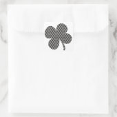 Zwart Quatrefoil Shamrock Vierkante Sticker (Tas)