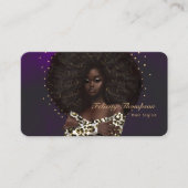 Zwart Queen Beauty Mode QR Code Visitekaartje (Voorkant)