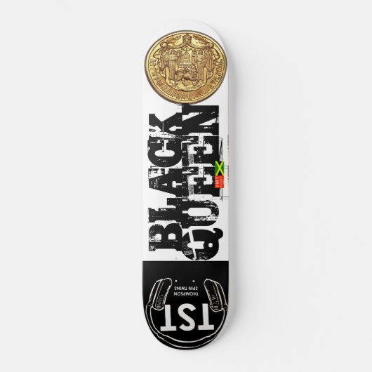 ZWART QUEEN Skateboard (Voorkant)