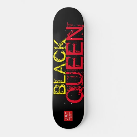 ZWART QUEEN SKATEBOARDS / JMT SKATEBOARDS (Voorkant)