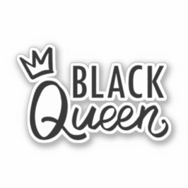 Zwart Queen Vinyl Stickers