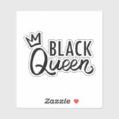 Zwart Queen Vinyl Stickers (Vel)