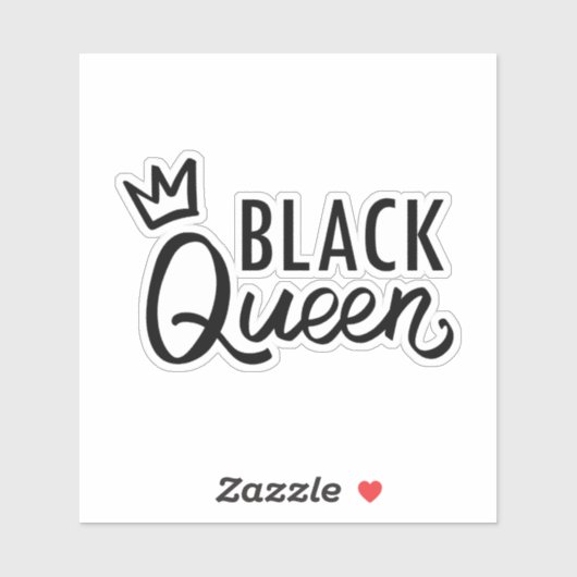 Zwart Queen Vinyl Stickers (Vel)