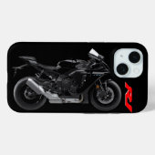 Zwart R1 Sporsbike Motorfiets Case-Mate iPhone Case (Achterkant (horizontaal))