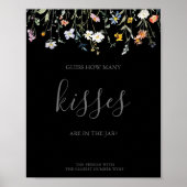 Zwart raad hoeveel Kisses Vrijgezellenfeest Game Poster (Voorkant)