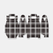 Zwart raamvenster geruite rasterstrepen Patroonont Bedankdoosjes (Uitgevouwen)