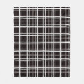 Zwart raamvenster geruite rasterstrepen Patroonont Fleece Deken (Voorkant)