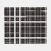 Zwart raamvenster geruite rasterstrepen Patroonont Fleece Deken (Voorkant (Horizontaal))