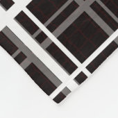 Zwart raamvenster geruite rasterstrepen Patroonont Fleece Deken (Hoek)