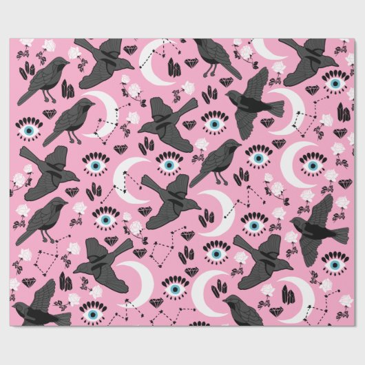 Zwart rafelpapier cadeaupapier (Vlak)