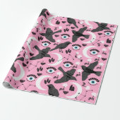 Zwart rafelpapier cadeaupapier (Uitgerold)