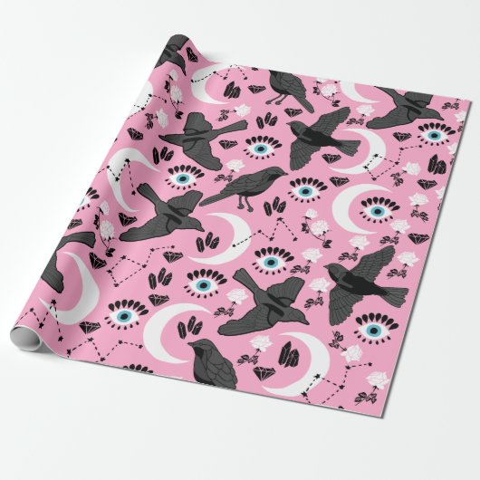 Zwart rafelpapier cadeaupapier (Uitgerold)