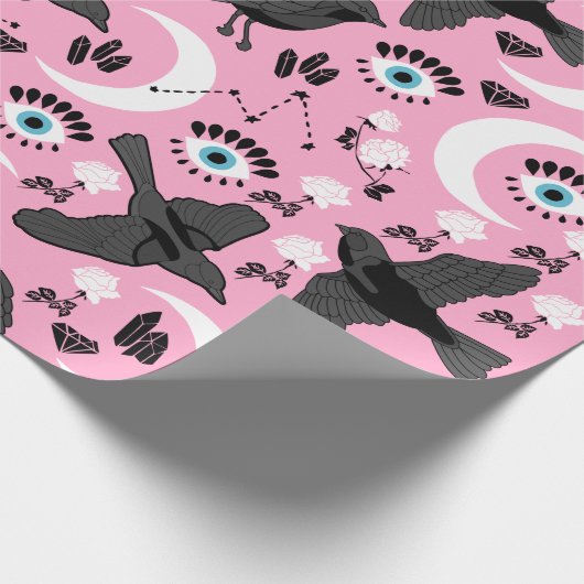 Zwart rafelpapier cadeaupapier (Hoek)