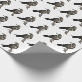 Zwart rafelpapier voor Waterverf Cadeaupapier (Hoek)