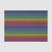 Zwart Rainbow Horizontale Strepen Wrapping Papier (Voorkant)
