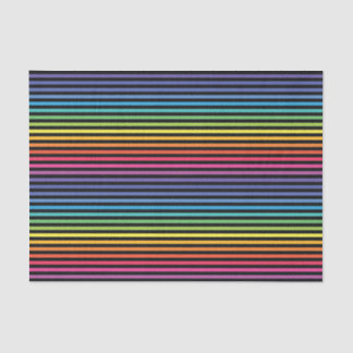 Zwart Rainbow Horizontale Strepen Wrapping Papier