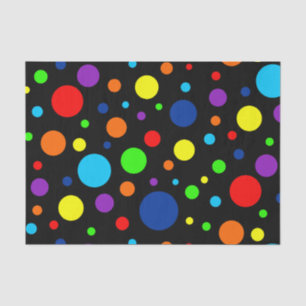 Zwart Rainbow Spots Tissue Paper Tissuepapier