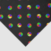 Zwart Rainbow Stippen LGBT Gay Pride Tissue Paper Tissuepapier (Detail)