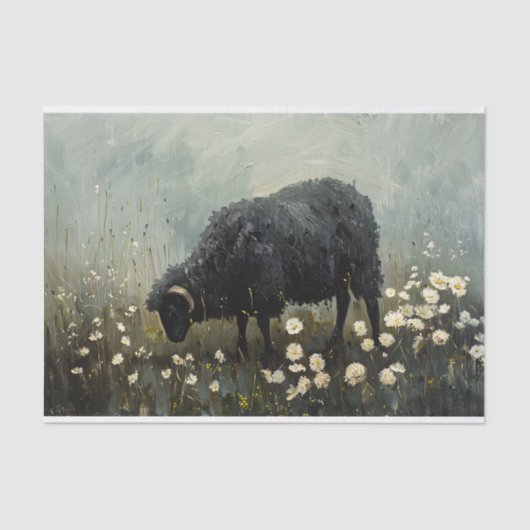  Zwart Ram Olieverfschilderij Decoupage Tissuepapier (Voorkant)