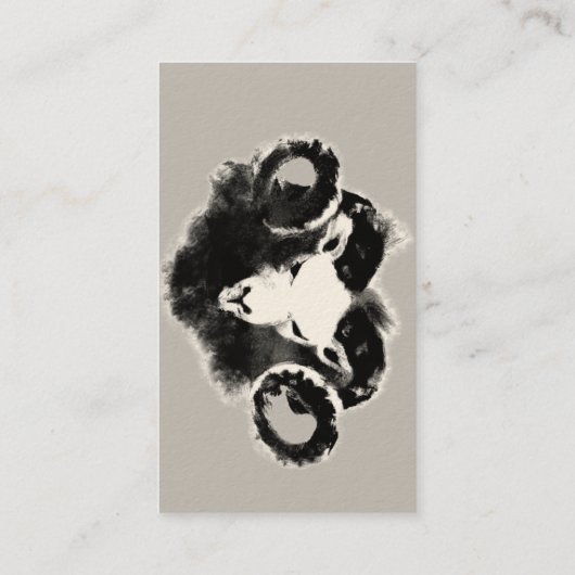 Zwart Ram Stoer Robuust Sterk Visitekaartje (Achterkant)