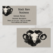 Zwart Ram Stoer Robuust Sterk Visitekaartje (Voorkant / Achterkant)