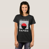 Zwart Ramen Grappige Typografie Vrouw T-shirt (Voorkant volledig)