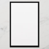 Zwart Rand Rand Effen Wit Effen Effen Gewoon Aange Briefpapier (Achterkant)