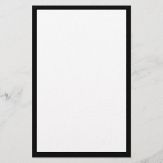Zwart Rand Rand Effen Wit Effen Effen Gewoon Aange Briefpapier (Achterkant)