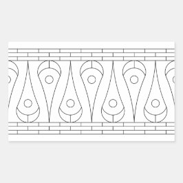  zwart randafbeelding. rechthoekige sticker