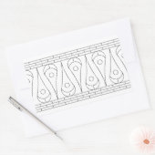  zwart randafbeelding. rechthoekige sticker (Envelop)