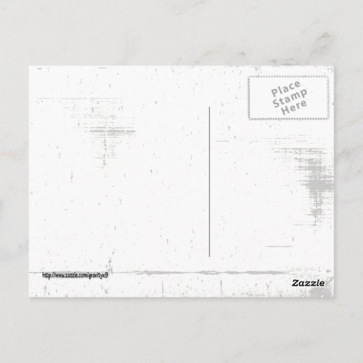 Zwart randomtrek (kleur toevoegen) briefkaart (Achterkant)