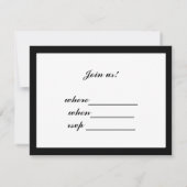 Zwart randomtrek (kleur toevoegen) kaart (Achterkant)