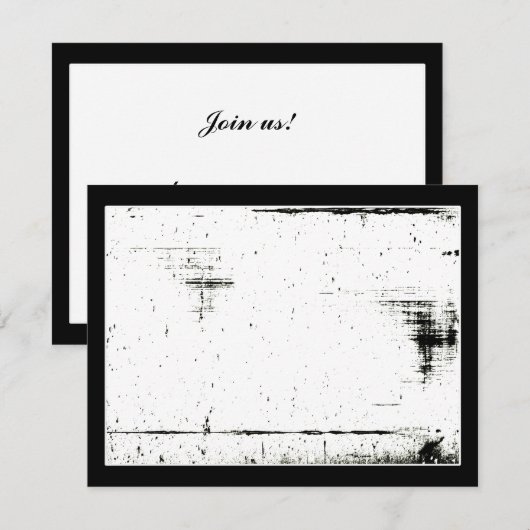 Zwart randomtrek (kleur toevoegen) kaart (Voorkant / Achterkant)