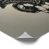  zwart ras Roze beige  Poster (Hoek)