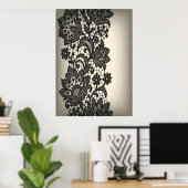  zwart ras Roze beige  Poster (Thuiskantoor)