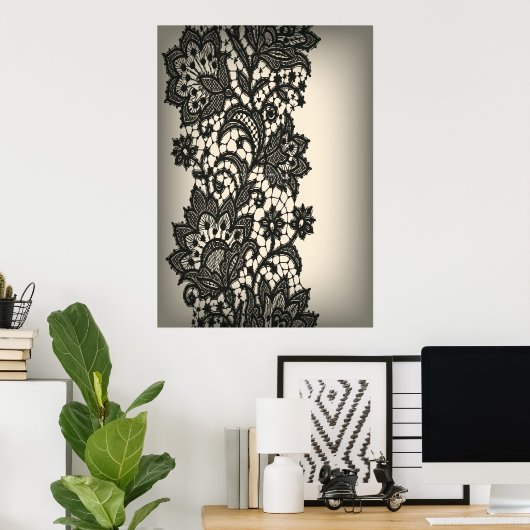  zwart ras Roze beige  Poster (Thuiskantoor)