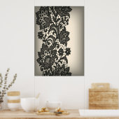  zwart ras Roze beige  Poster (Keuken)