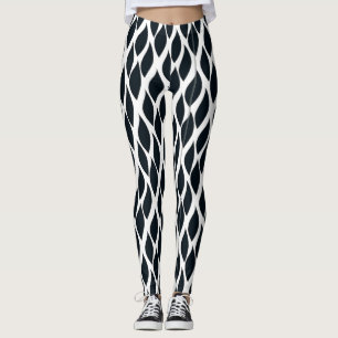 Zwart rasterpatroon leggings