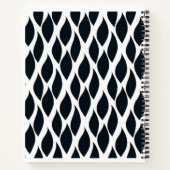 Zwart rasterpatroon notitieboek (Achterkant)