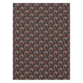 Zwart Raven Donker Gotisch Patroon Tafelkleed (Voorkant)