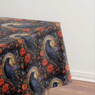 Zwart Raven Donker Gotisch Patroon Tafelkleed