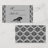 Zwart Raven Gotisch Lijst Trouwplaats Kaart Plaatskaartje (Voorkant / Achterkant)