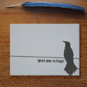 Zwart Raven Silhouet Gotisch Grijs Post-it® Notes