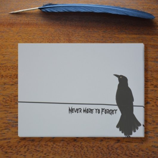 Zwart Raven Silhouet Gotisch Grijs Post-it® Notes